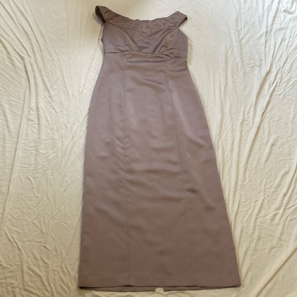 Vtg Y2K Elegant Mauve Sleeveless Dress